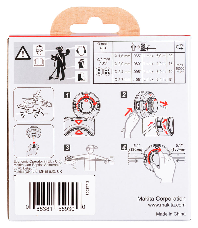 Fadenkopf Tap&Go « Easy » M8x1.25rh 2mm
