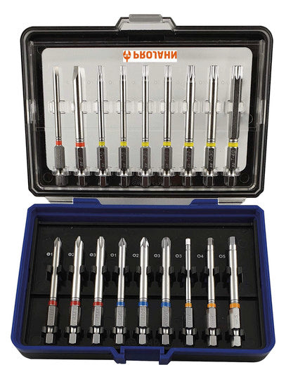 Bit Box mit langen markierten Bits 18tlg 1/4"