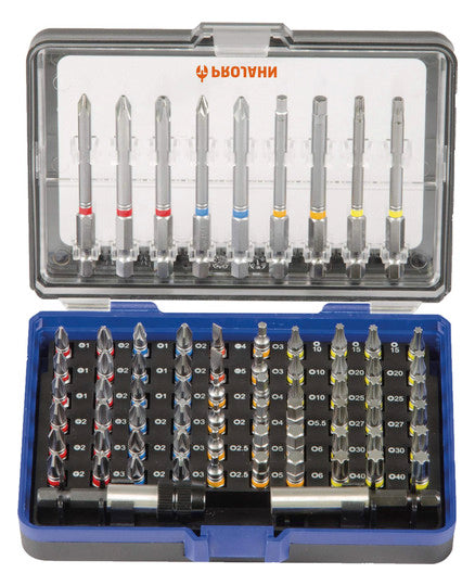 Bit Box mit markierten Bits 71tlg 1/4"