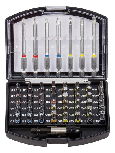 Bit Box mit markierten Bits 56tlg 1/4"
