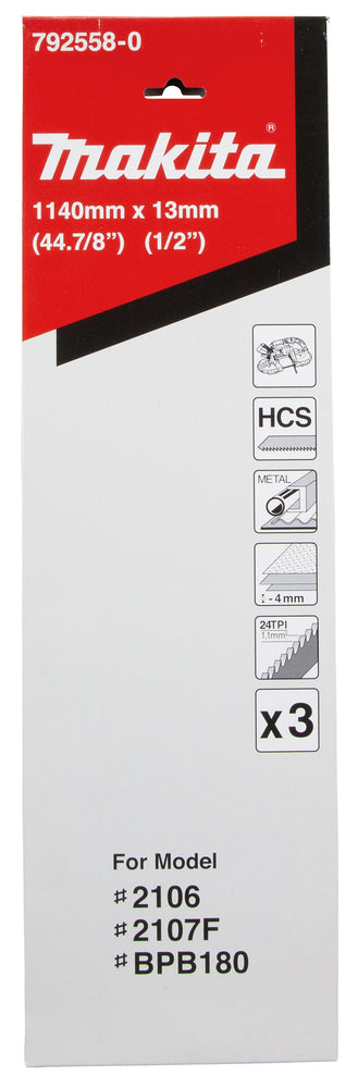 Bandsägeblatt 1140x13x0.5mm 3stk