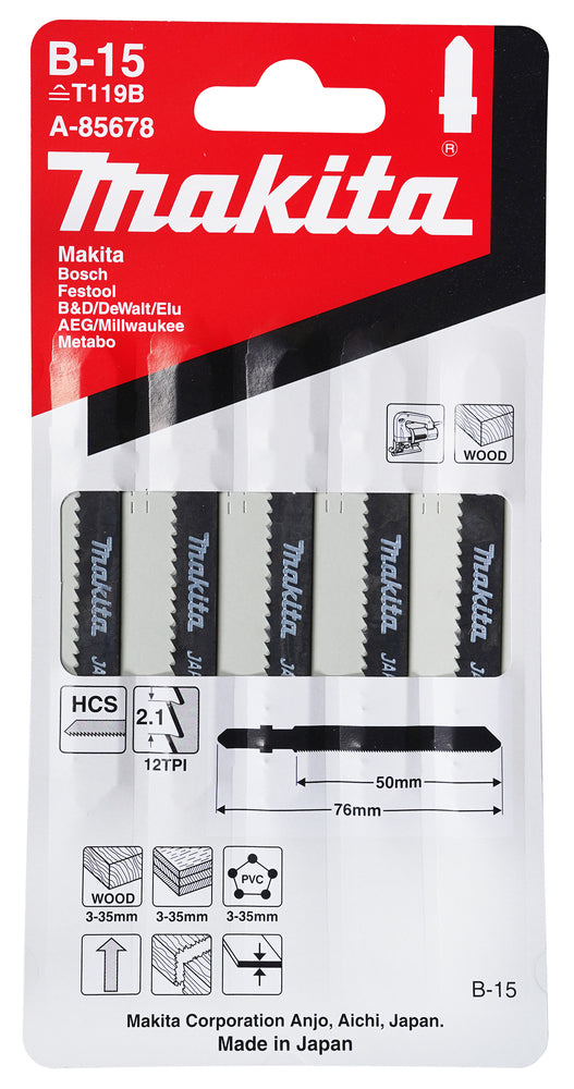 Stichsägeblatt Holz-PVC 5stk