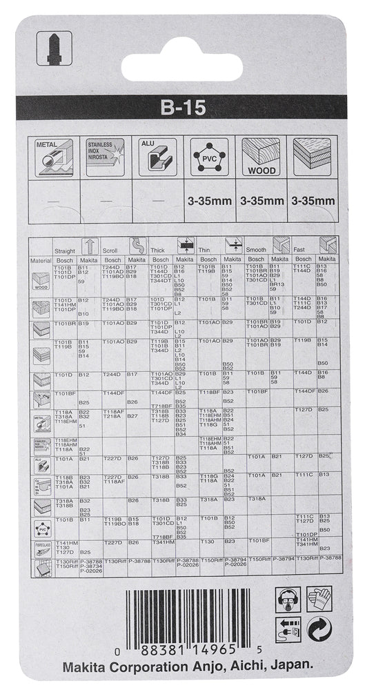 Stichsägeblatt Holz-PVC 5stk
