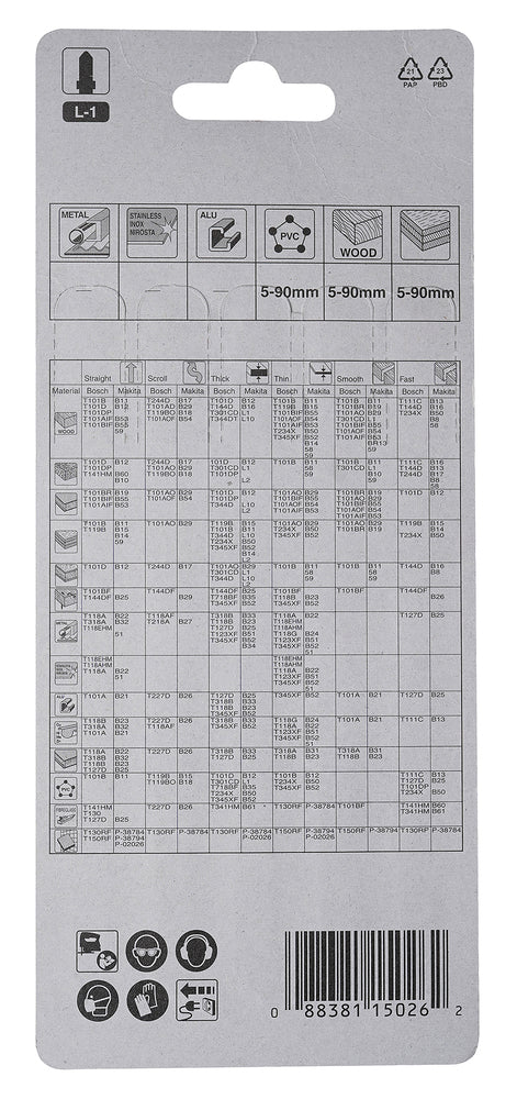 Stichsägeblatt Holz-PVC 5stk