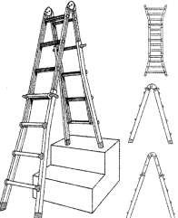 Alu- Teleskopleiter / Treppenleiter die Leiter für Jeden Handwerker