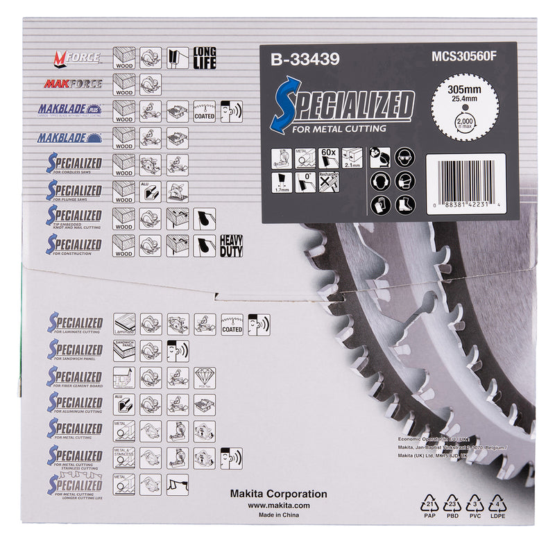 SPECIALIZED Sägeblatt 305/25,4 für Metall-Trennsägen