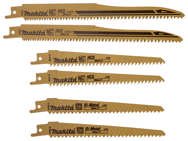 Säbelsägeblätter Set Holz 6stk