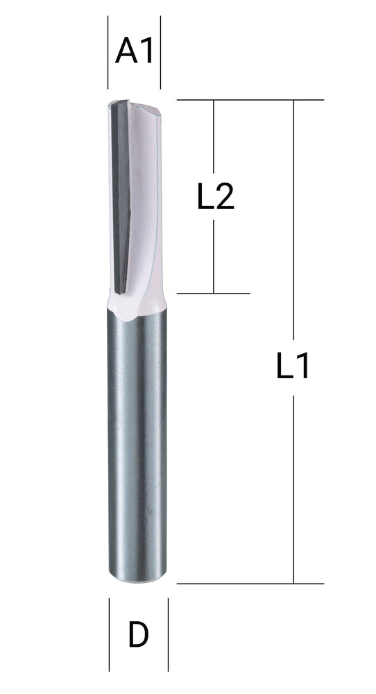 Geradefräser Q8 D3 L13-51 - 1 Schneide