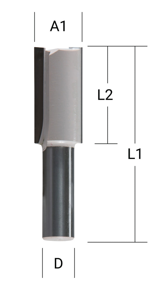 Geradefräser Q6 D8 L19-51 - 2 Schneiden