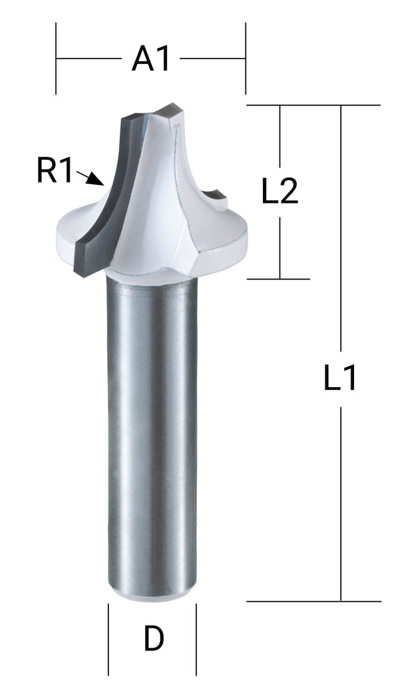 Fräser 1/4 Rund Q8