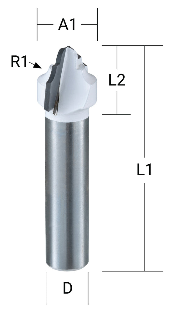 Eintauch-Profilfräser Q8 D12,7 L10-42