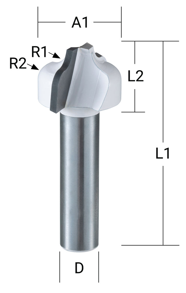 Profilfräser Ogee+A Q8 D31,8 L12.7-55.6