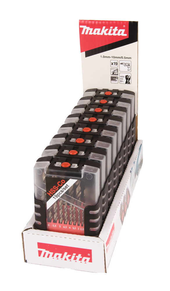 Bohrer HSS-Co Set 1-10mm 19stk