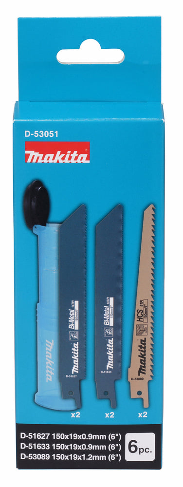 Säbelsägeblatt Set Holz/Metall 6stk
