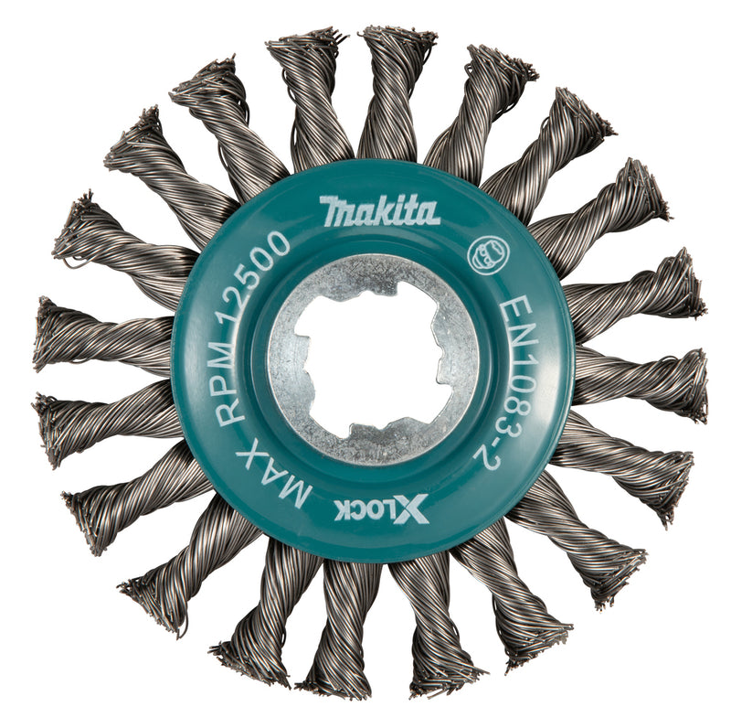 Stahldrahtkegelbürste 115mm Grob 0.5mm X-LOCK