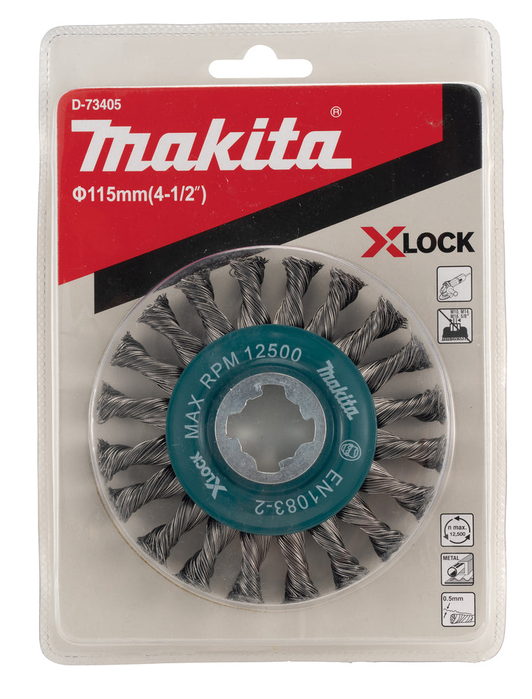 Stahldrahtkegelbürste 115mm Grob 0.5mm X-LOCK