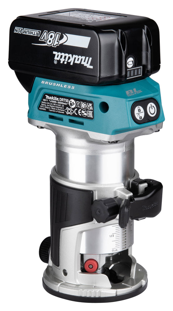 Kantenfräse 18V + 2x Bl1850b + Dc18rc + Zubehör
