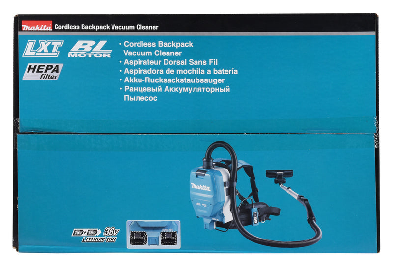 Akku-Rucksackstaubsauger LXT® – 2x18V • 11 kPa • 2 l
