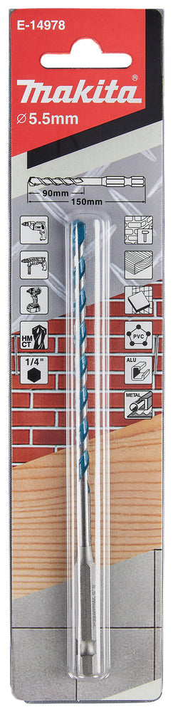 Foret Universel 5.5x150mm 6-Pans
