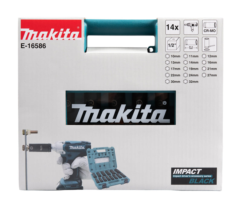 Steckschlüssel-Set lang Impact Black 12 ", 14 Stk