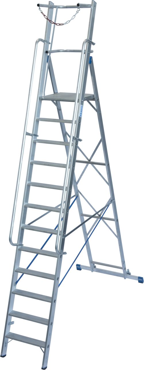 Stufen-/ StehLeiter mit grosser Standplattform (Sicherheitsbügel)
