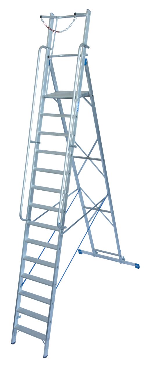 Stufen-/ StehLeiter mit grosser Standplattform (Sicherheitsbügel)
