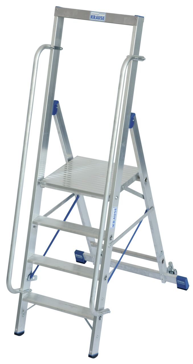 Stufen-/ StehLeiter mit grosser Standplattform (Sicherheitsbügel)