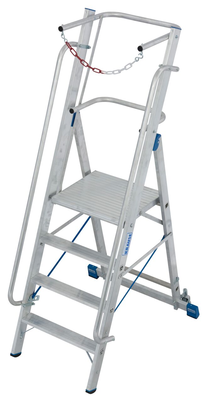 Stufen-/ StehLeiter mit grosser Standplattform (Sicherheitsbügel)
