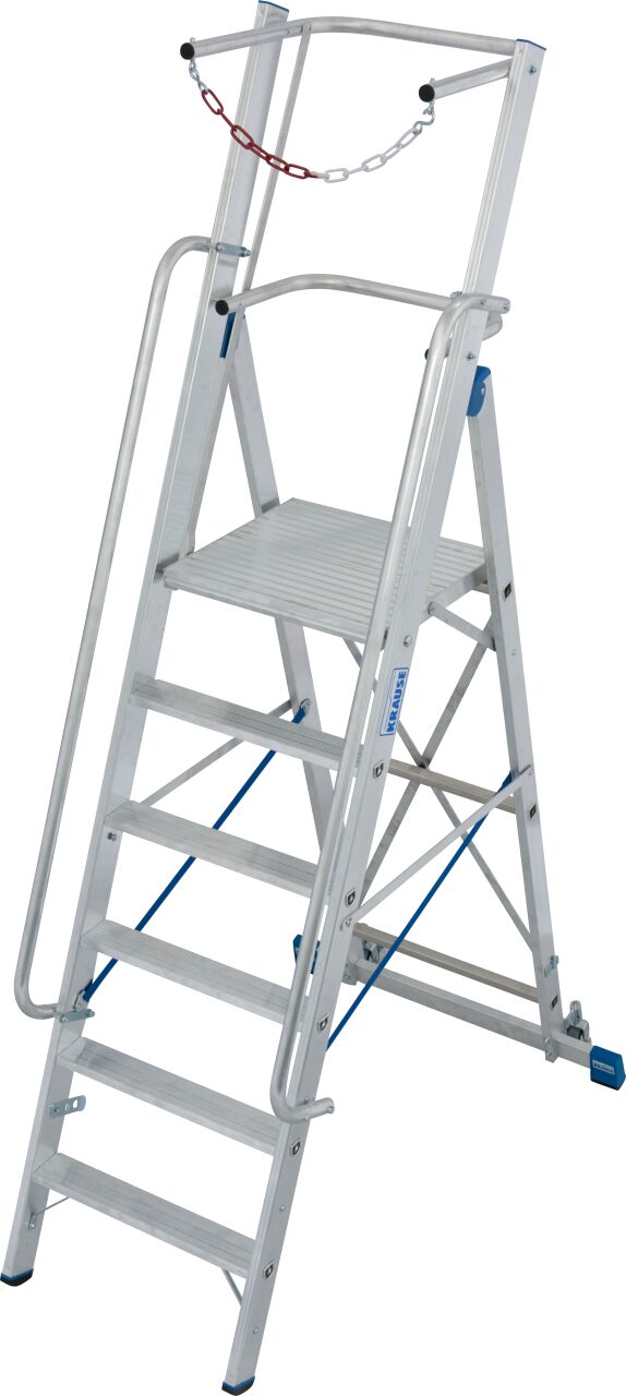 Stufen-/ StehLeiter mit grosser Standplattform (Sicherheitsbügel)