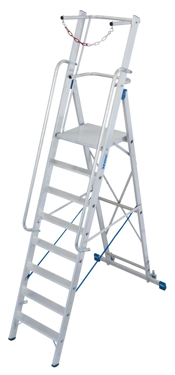 Stufen-/ StehLeiter mit grosser Standplattform (Sicherheitsbügel)