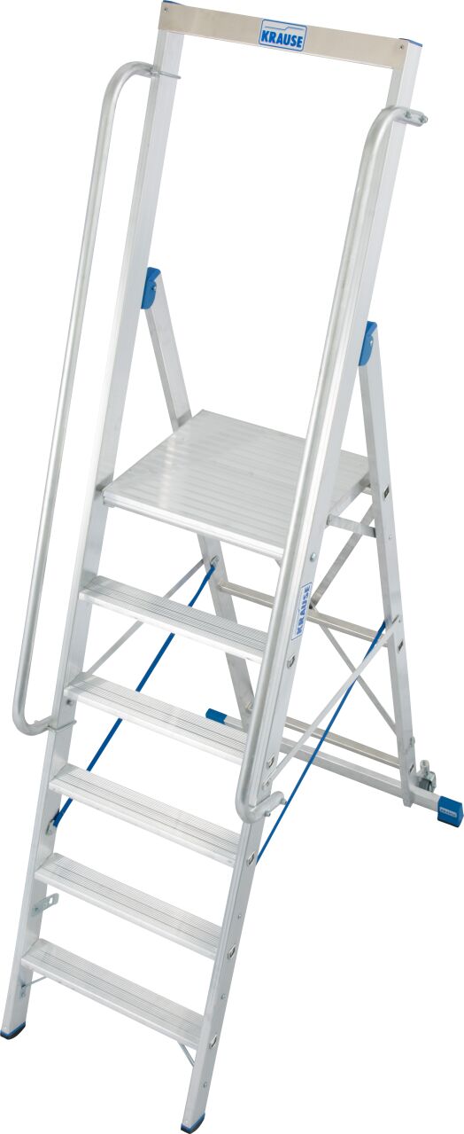 Stufen-/ StehLeiter mit grosser Standplattform (Sicherheitsbügel)