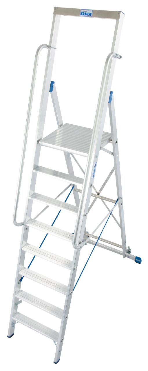 Stufen-/ StehLeiter mit grosser Standplattform (Sicherheitsbügel)