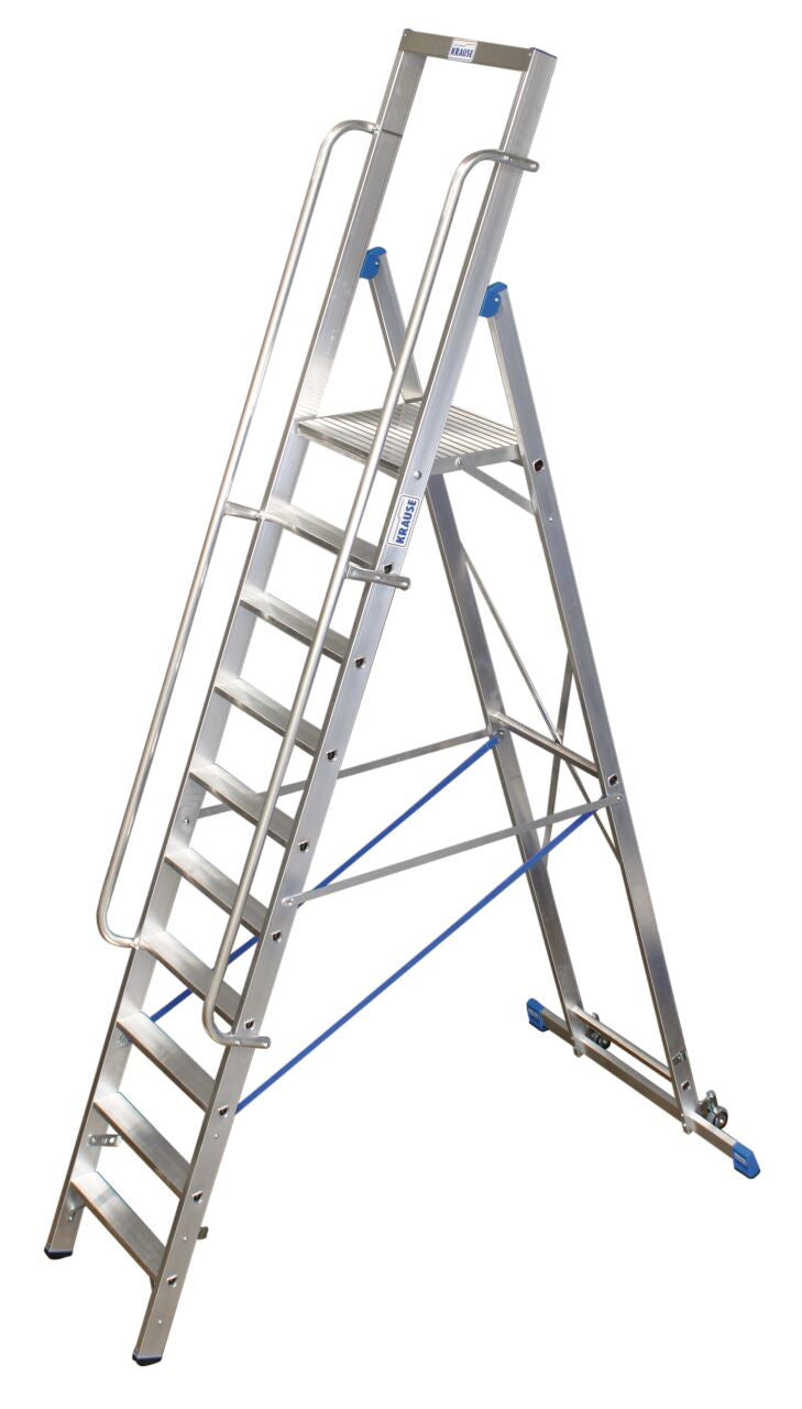 Stufen-/ StehLeiter mit grosser Standplattform (Sicherheitsbügel)