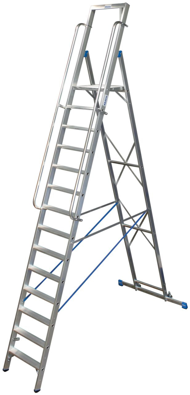 Stufen-/ StehLeiter mit grosser Standplattform (Sicherheitsbügel)
