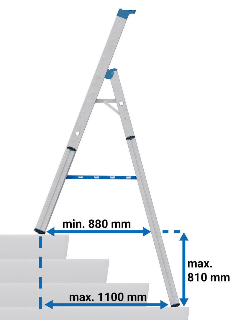 Teleskop Stufen-/ StehLeiter