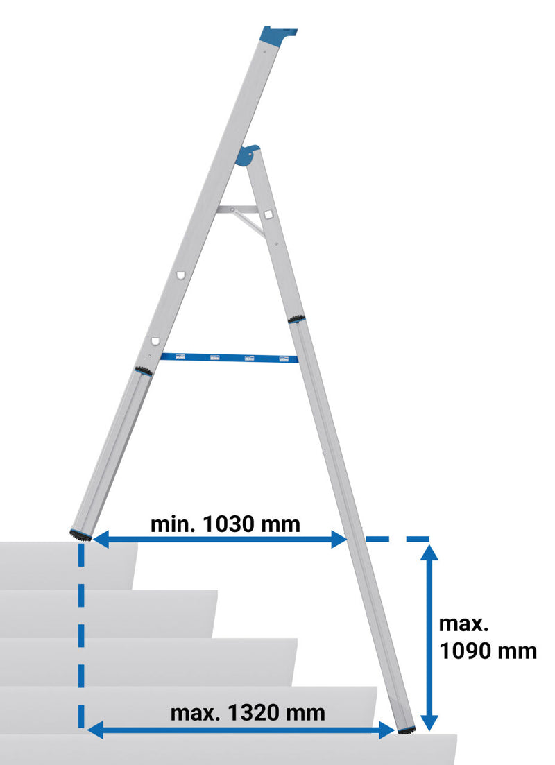 Teleskop Stufen-/ StehLeiter