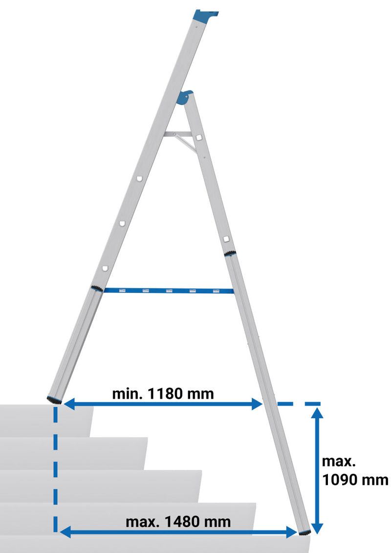 Teleskop Stufen-/ StehLeiter