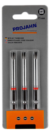 COLOR Bit für Schlitz Schrauben 1/4"