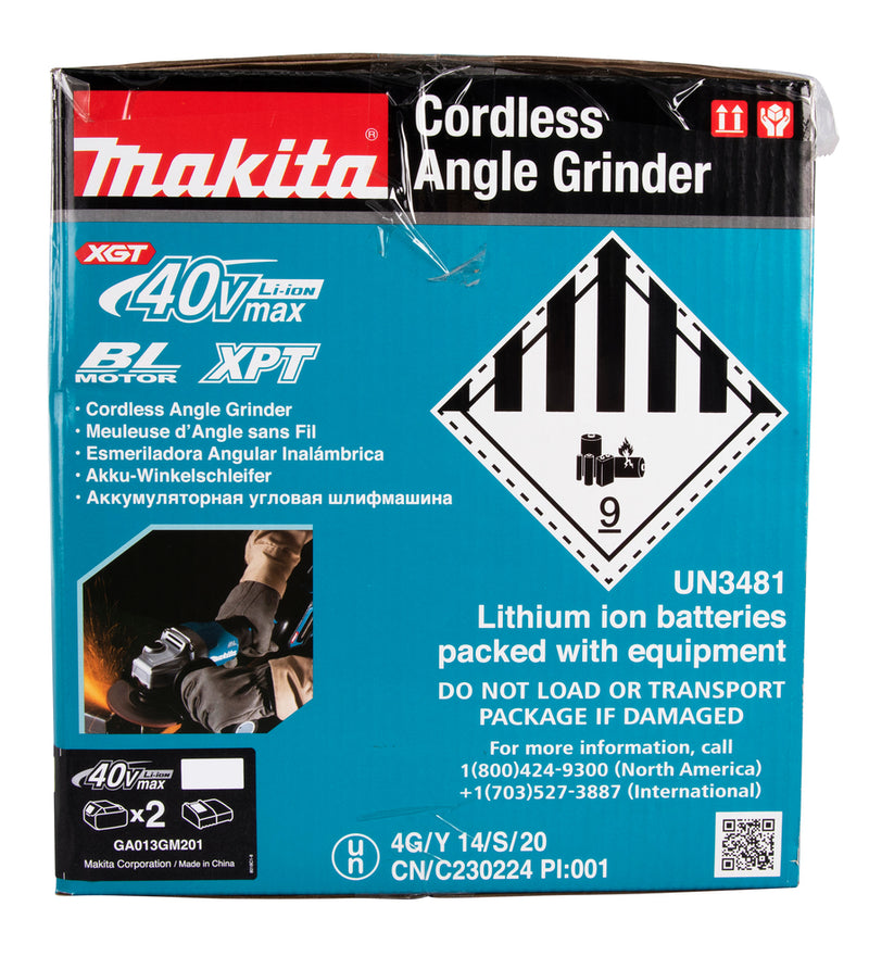 Akku-Winkelschleifer XGT® – 40Vmax • 125 mm • 8 500 min⁻¹