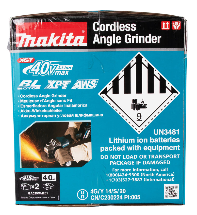 Akku-Winkelschleifer XGT® – 40Vmax • 125 mm • 3 000 – 8 500 min⁻¹