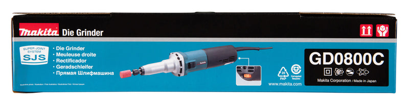 Geradschleifer elektrisch – 750 W • 7 000 – 28 000 min⁻¹ • max 8 mm (Hochtourig)