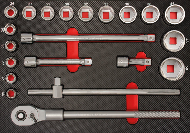 Stecknuss Einlage 21tlg 3/4"