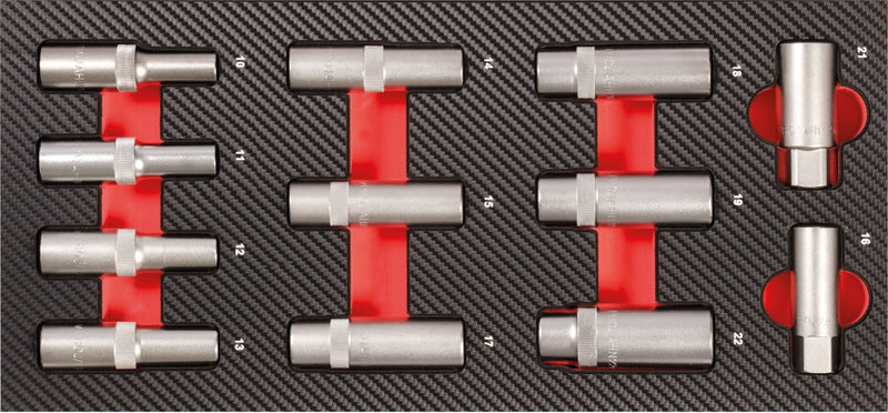 Stecknuss Einlage 12tlg 1/2" tiefe Nüsse
