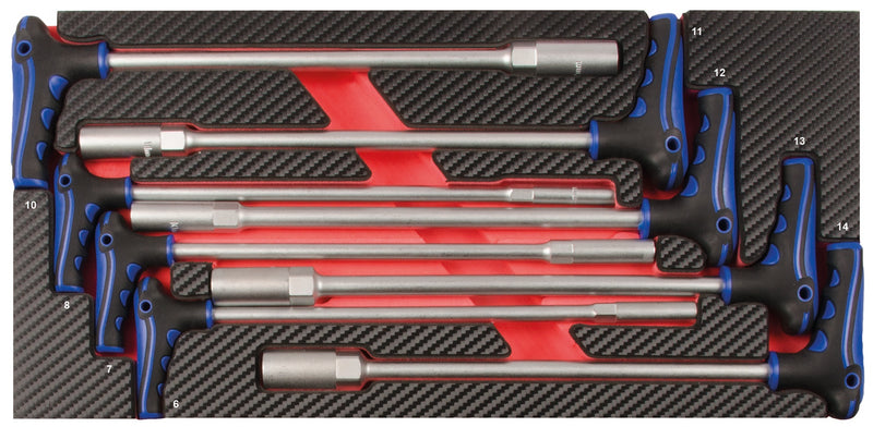 T-Griff Sechskant Steckschlüssel- Schraubendreher Einlage 8-teilig