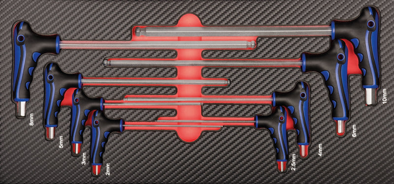 Kugelkopf T-Griff Schraubendreher Einlage 8tlg