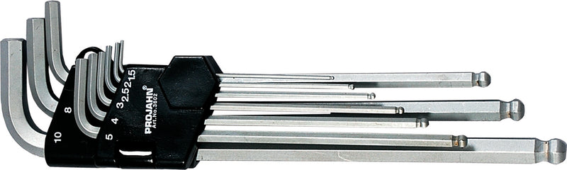 KugelkopfStiftschlüssel Innen-6Kant Satz 1,5-10 mm 9tlg