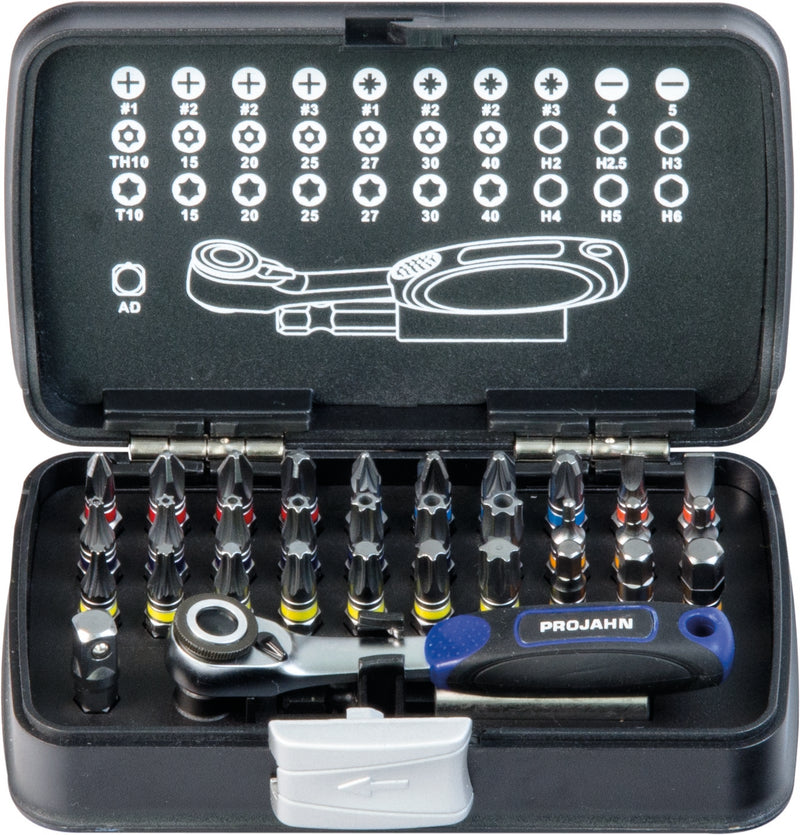 1/4" Bit Box mit markierten Bits 15tlg