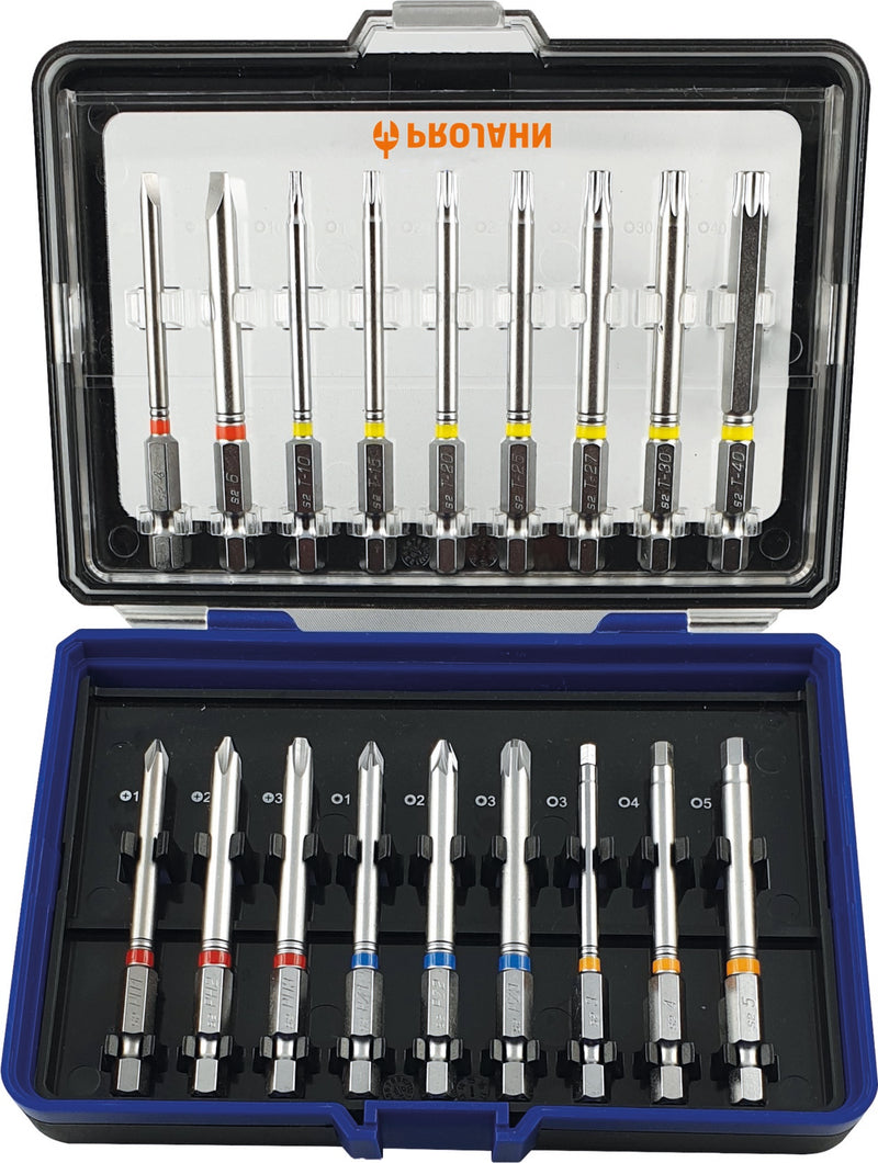 1/4" Bit Box mit markierten Bits 15tlg