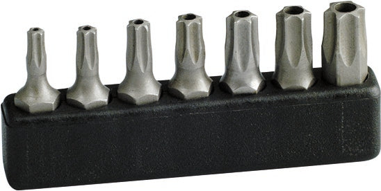 1/4" Bit Satz L25 mm TX mit Bohrung T10 - T40 7tlg