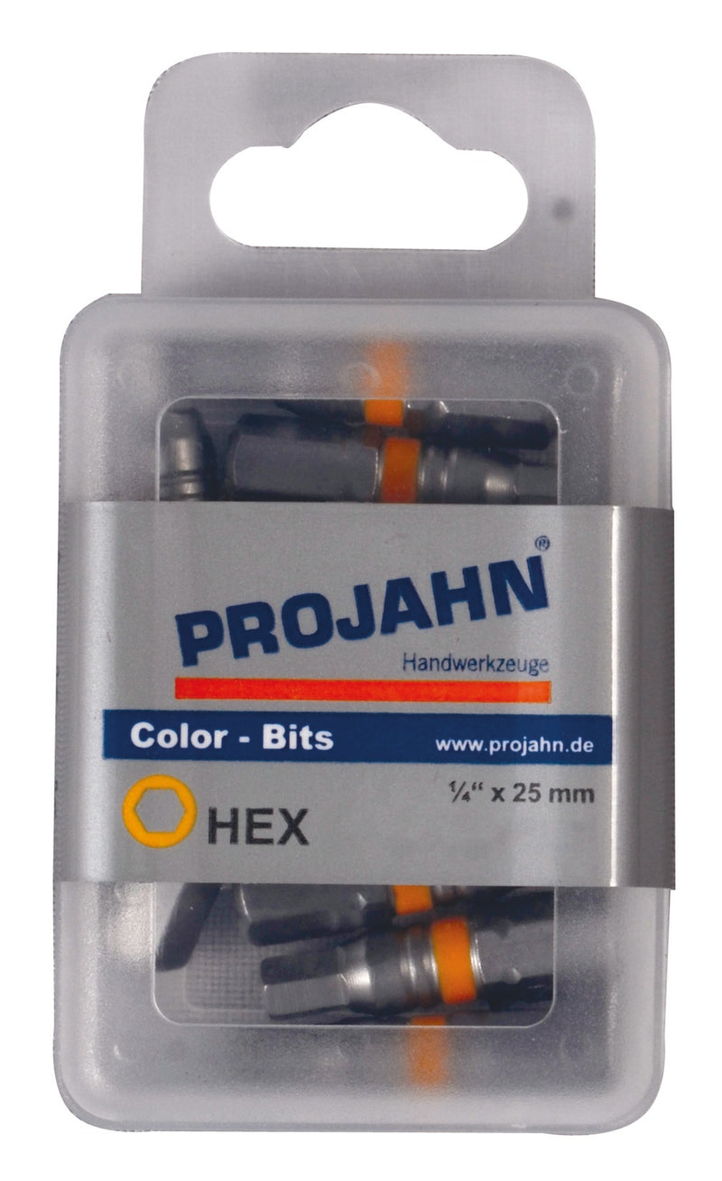 1/4" markierter Bit L25 mm Innen-6kant 10er Pack